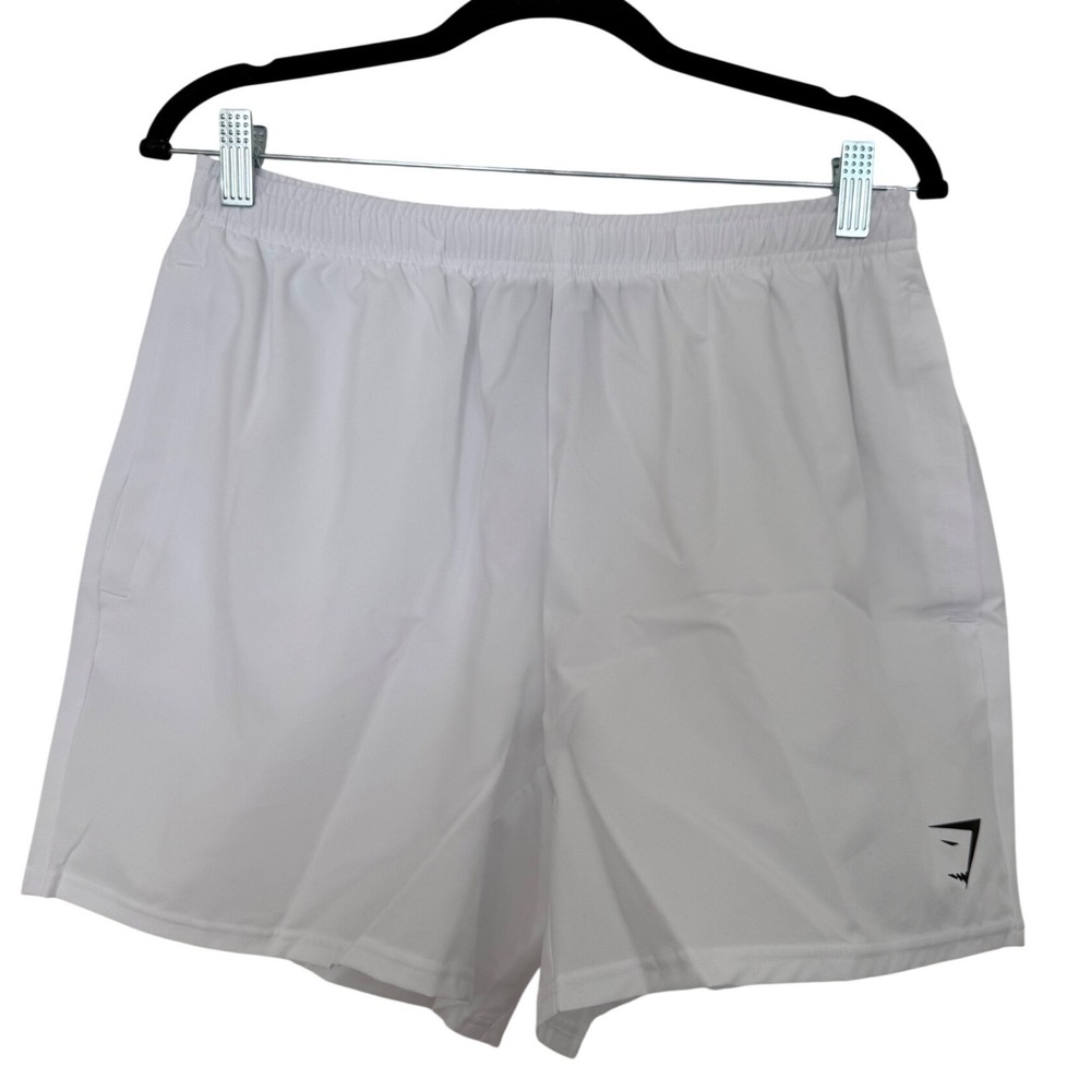 Gymshark Arrival Shorts White Mens Large Athletic‎ Gym Training Workout Shorts